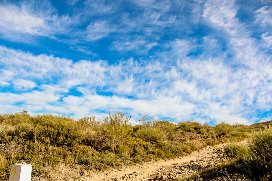 Безкоштовне стокове фото на тему «блакитне небо, ґрунт, ґрунтова дорога»