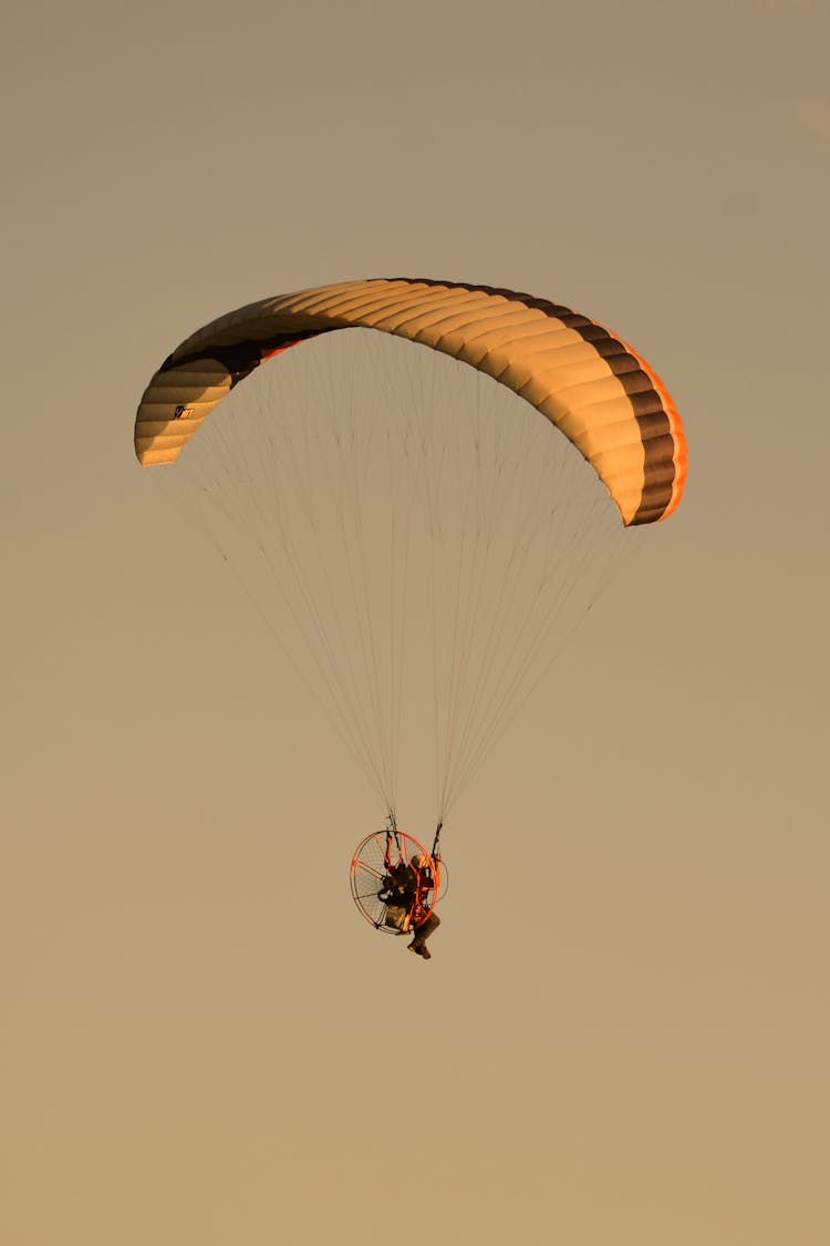 Parachute Flying In The Air 