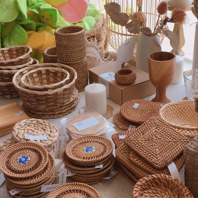 Woven rattan homeware by Changhee Kim on Pexels