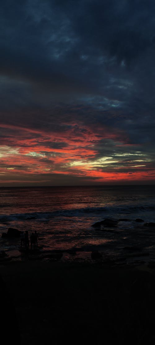 Ingyenes stockfotó gyönyörű természet, óceán, piros ég témában