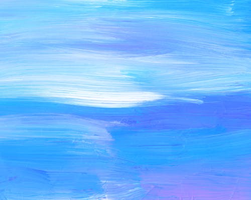 Close-Up Shot of a Blue Abstract Painting