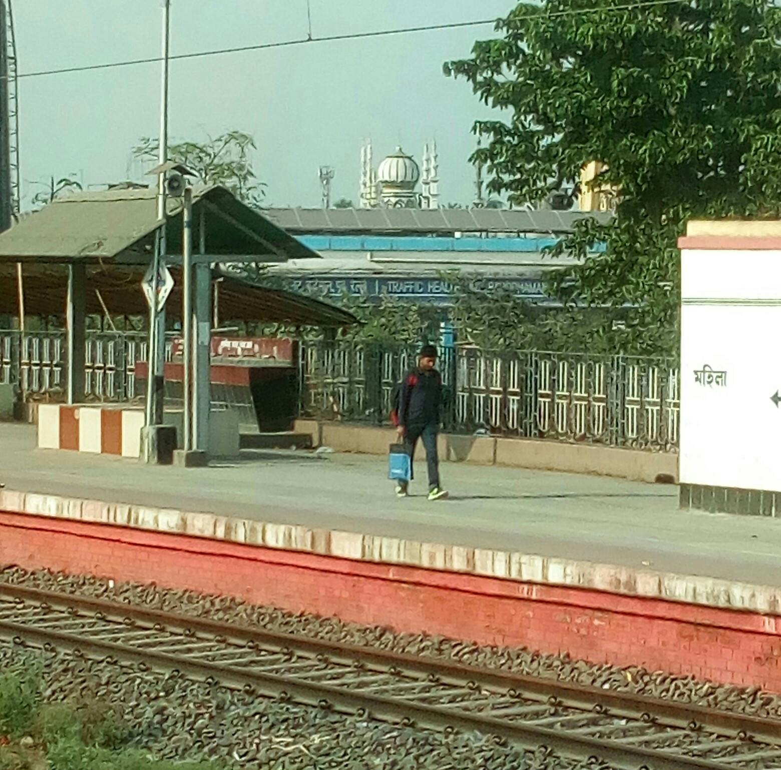 Rack of colorful vintage clothing in a store