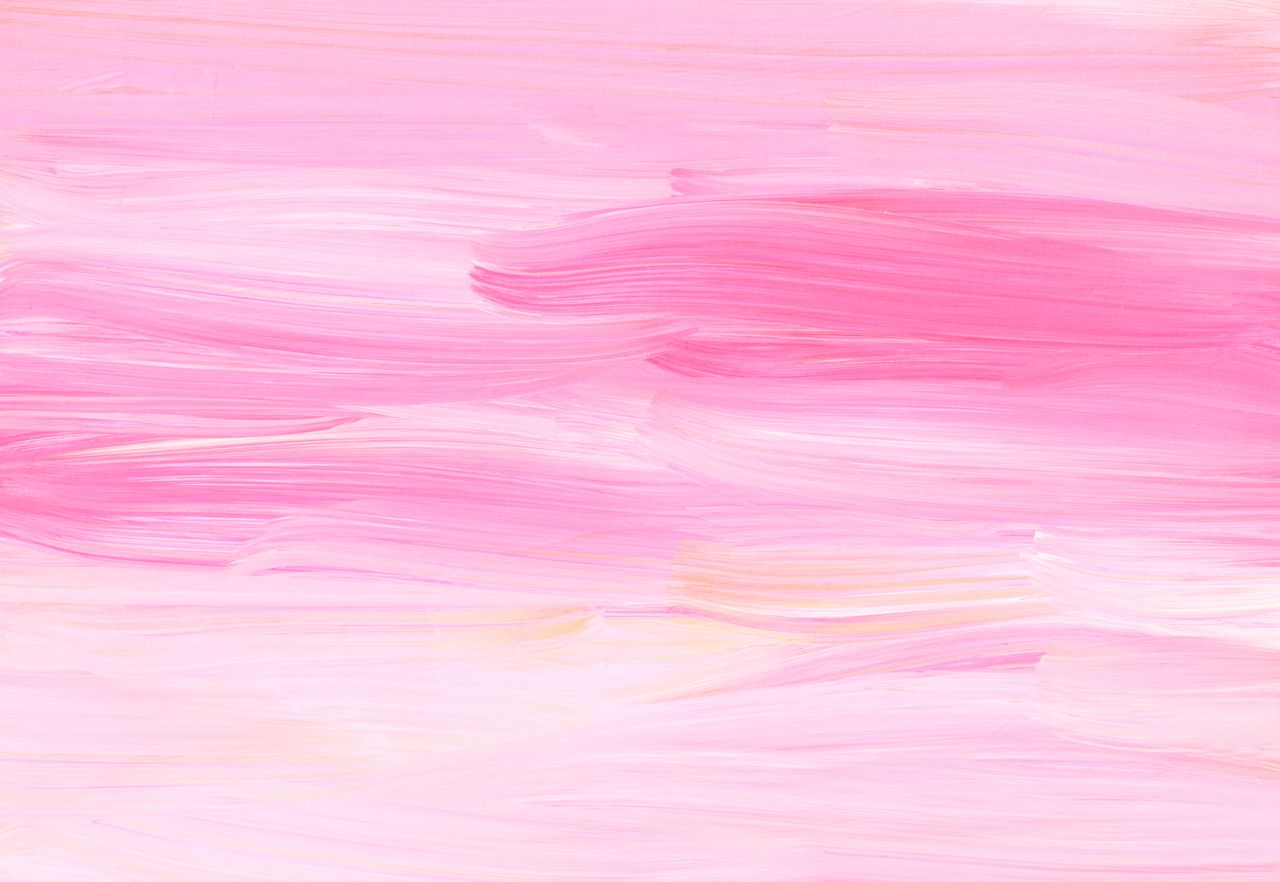 expressive pink abstract painting with textured brushstrokes and conte
