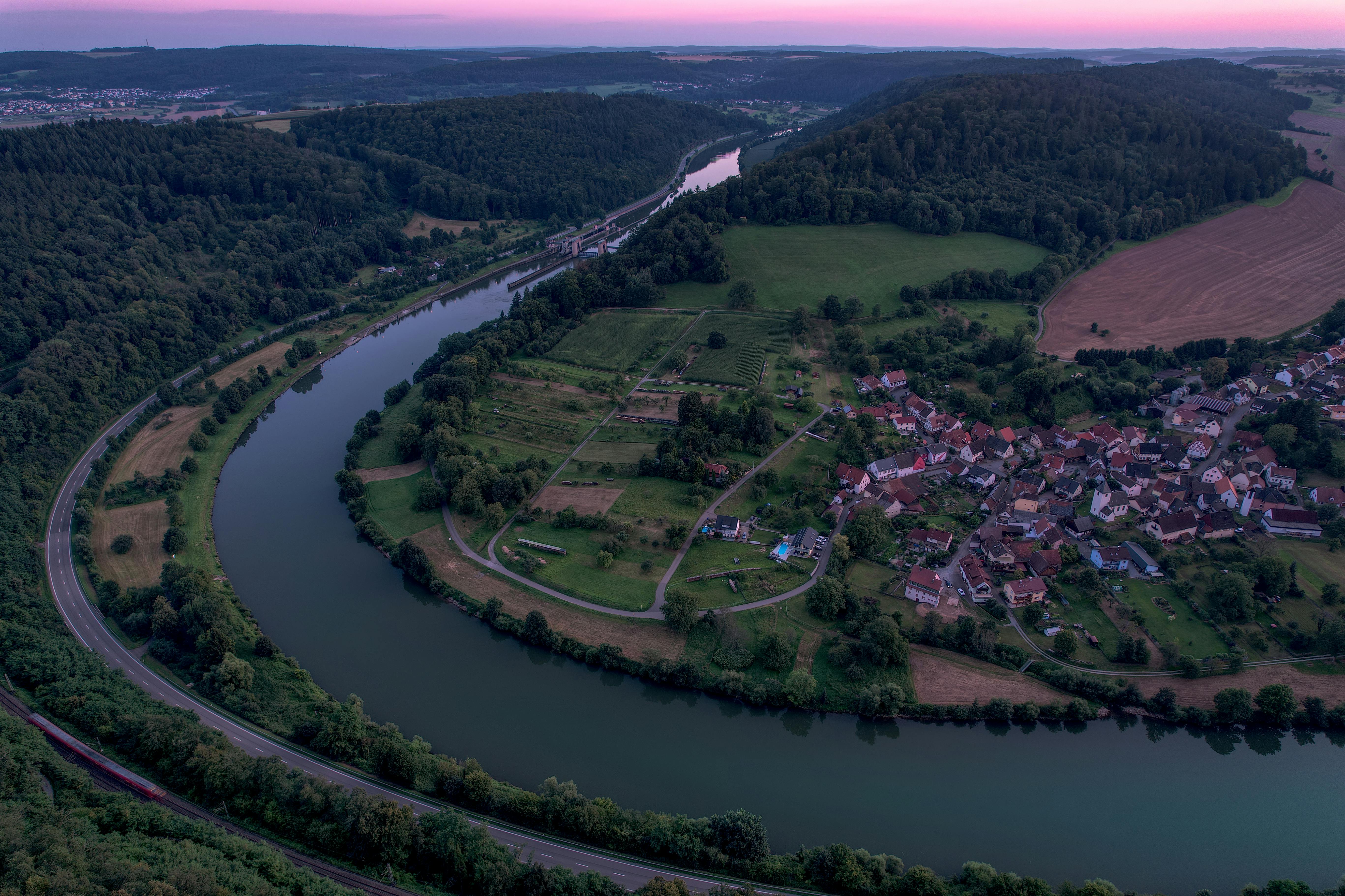 An Aerial Photography of Green Trees and River
