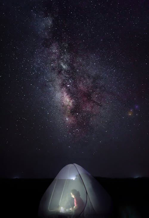 Free stock photo of at night, camp, camping