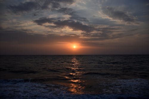 Sun Over the Sea During Sunset