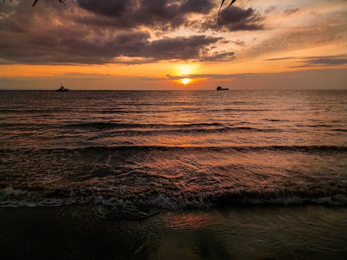 Free stock photo of beach sunset, beautiful sunset, golden sunset