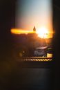 Golden Sun Beam Over Buildings