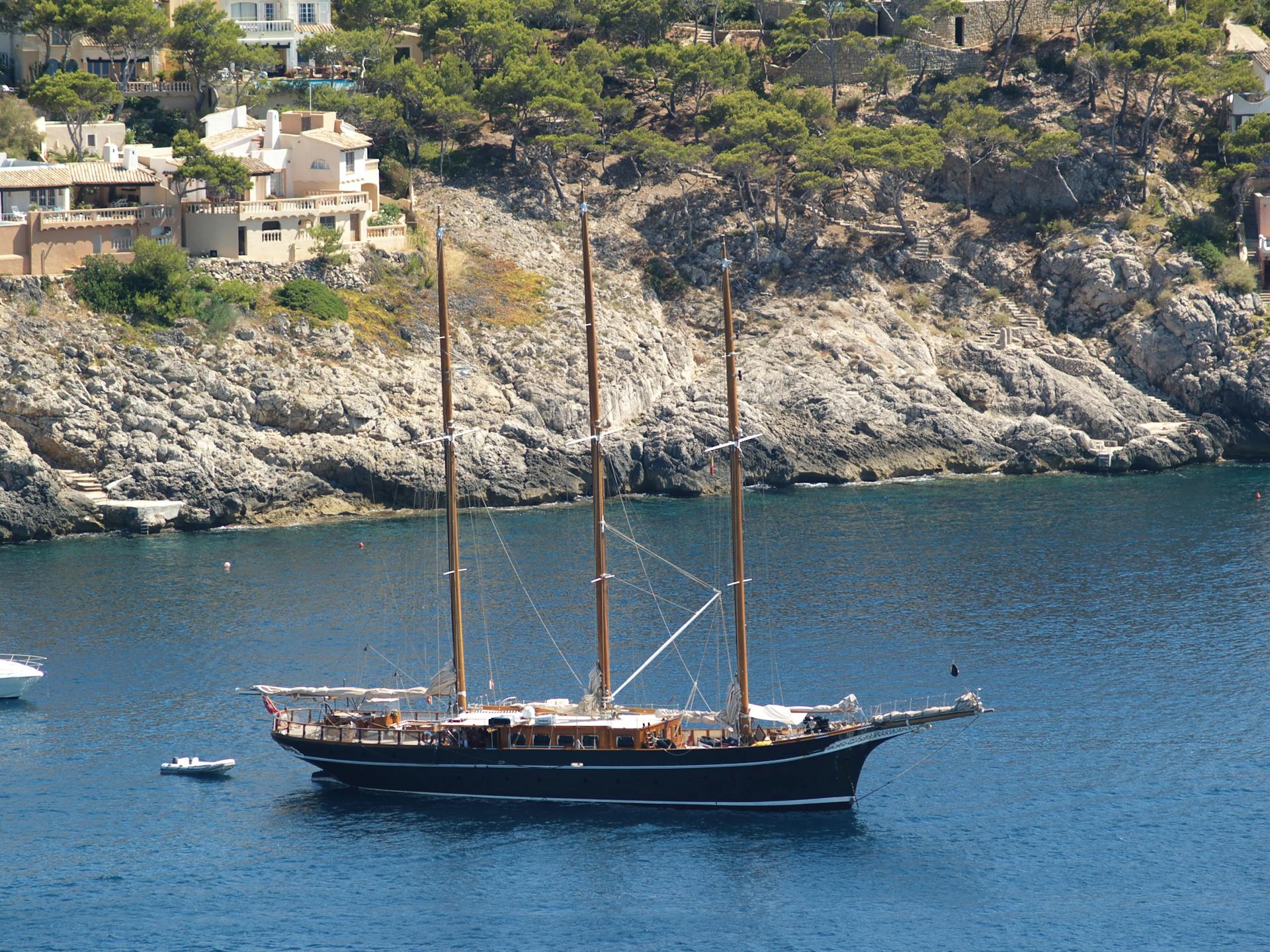 Photo of a Schooner on the Sea