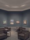 Brown Wooden Armchairs Near Wall