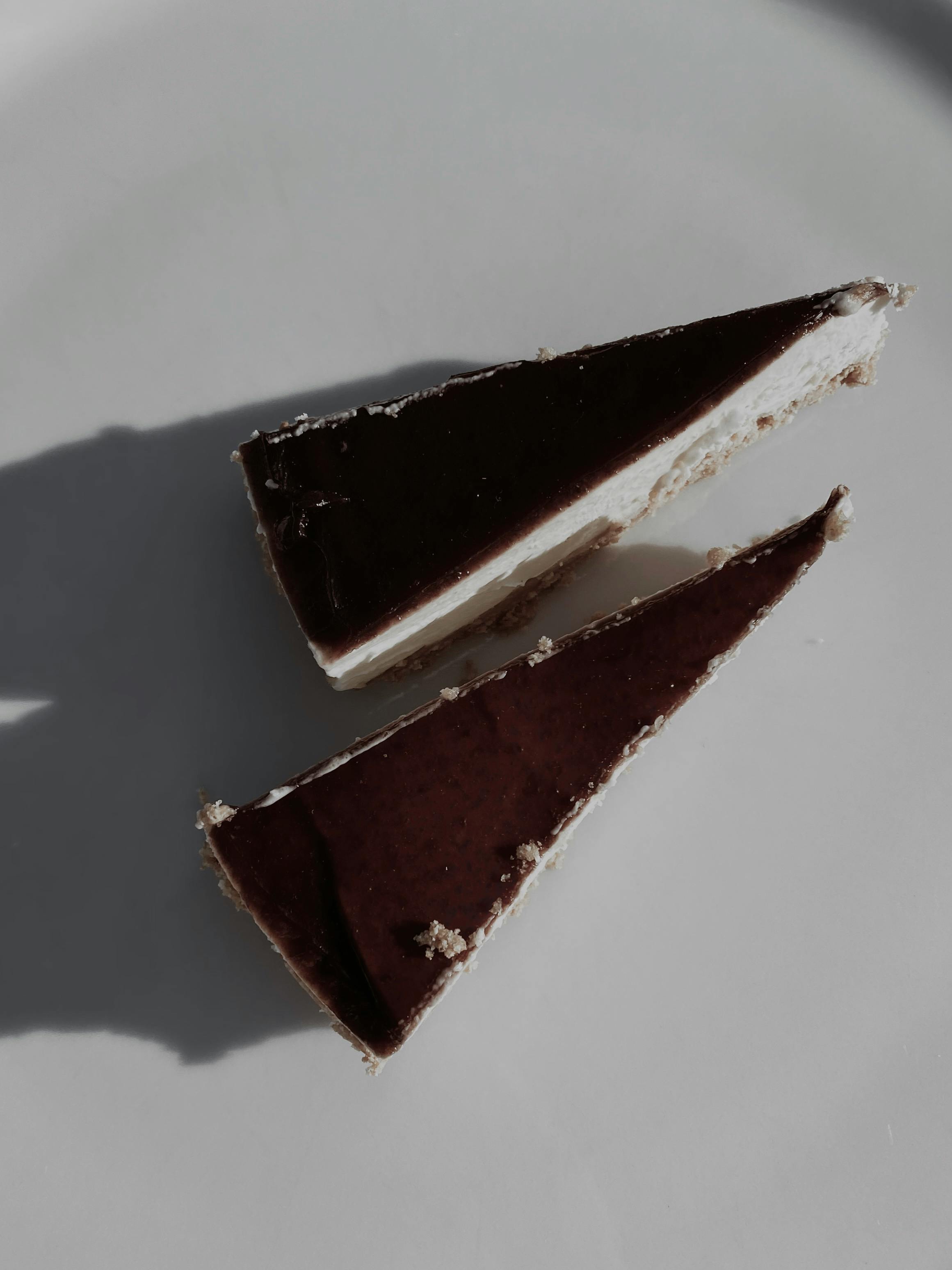 slices of chocolate coated cakes