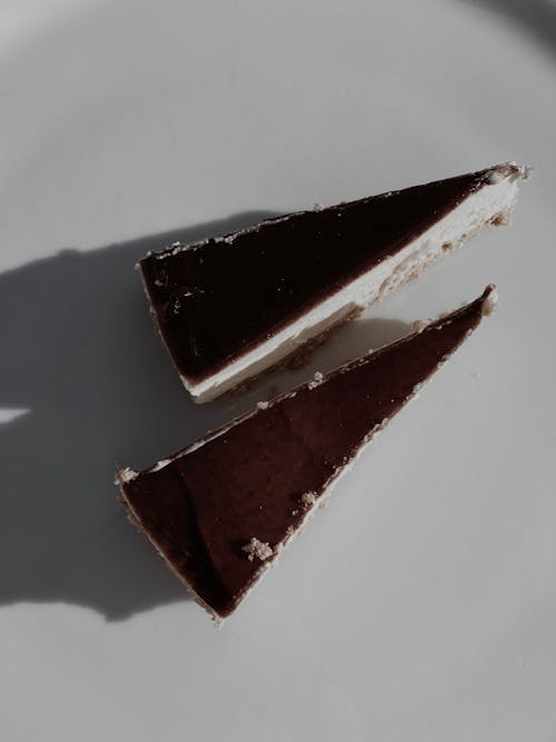 Free Slices of Chocolate Coated  Cakes  Stock Photo