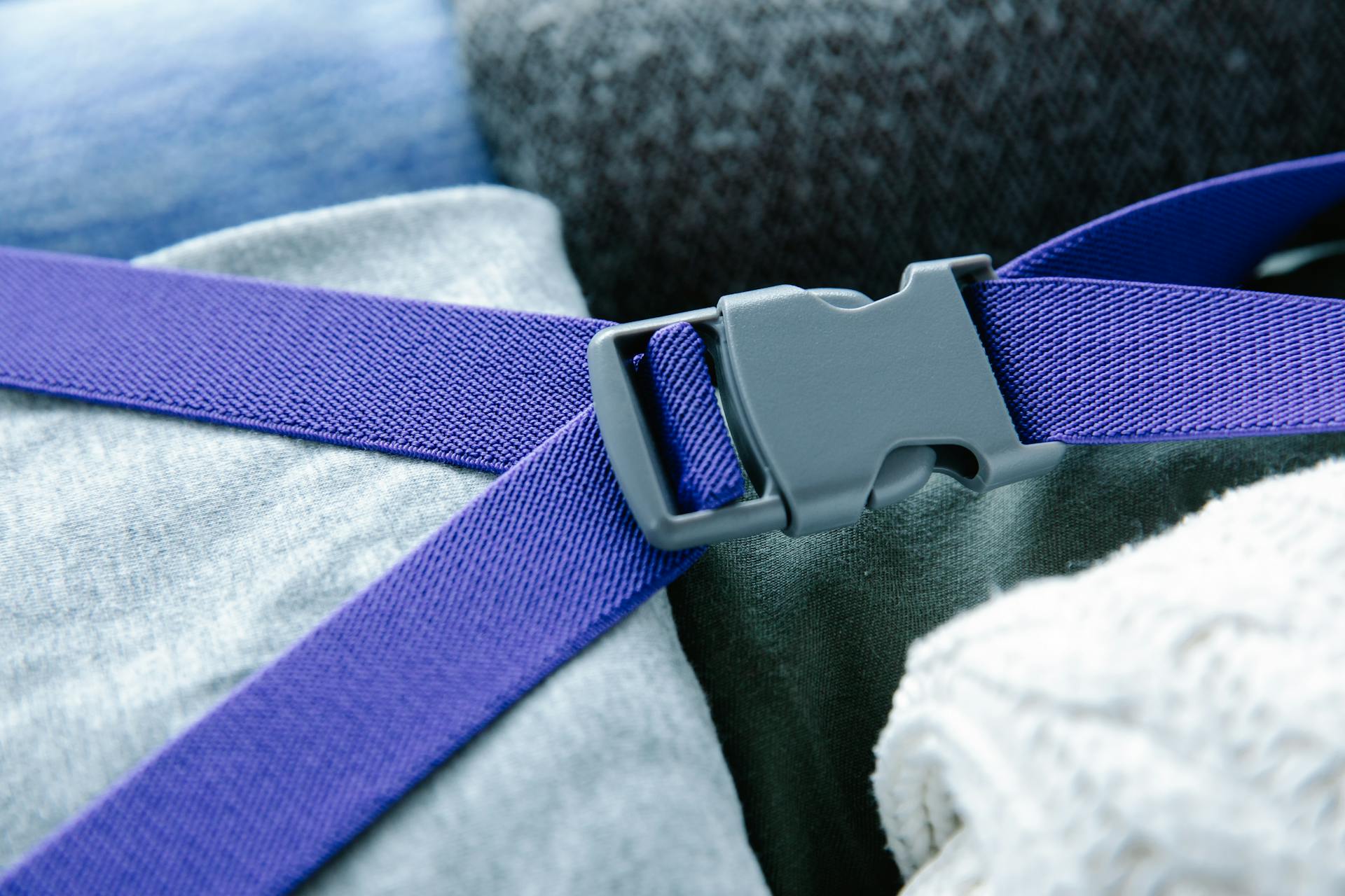 Locked Buckle of a Suitcase