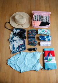 Summer wardrobe laid out on a wooden floor — Timur Weber on Pexels