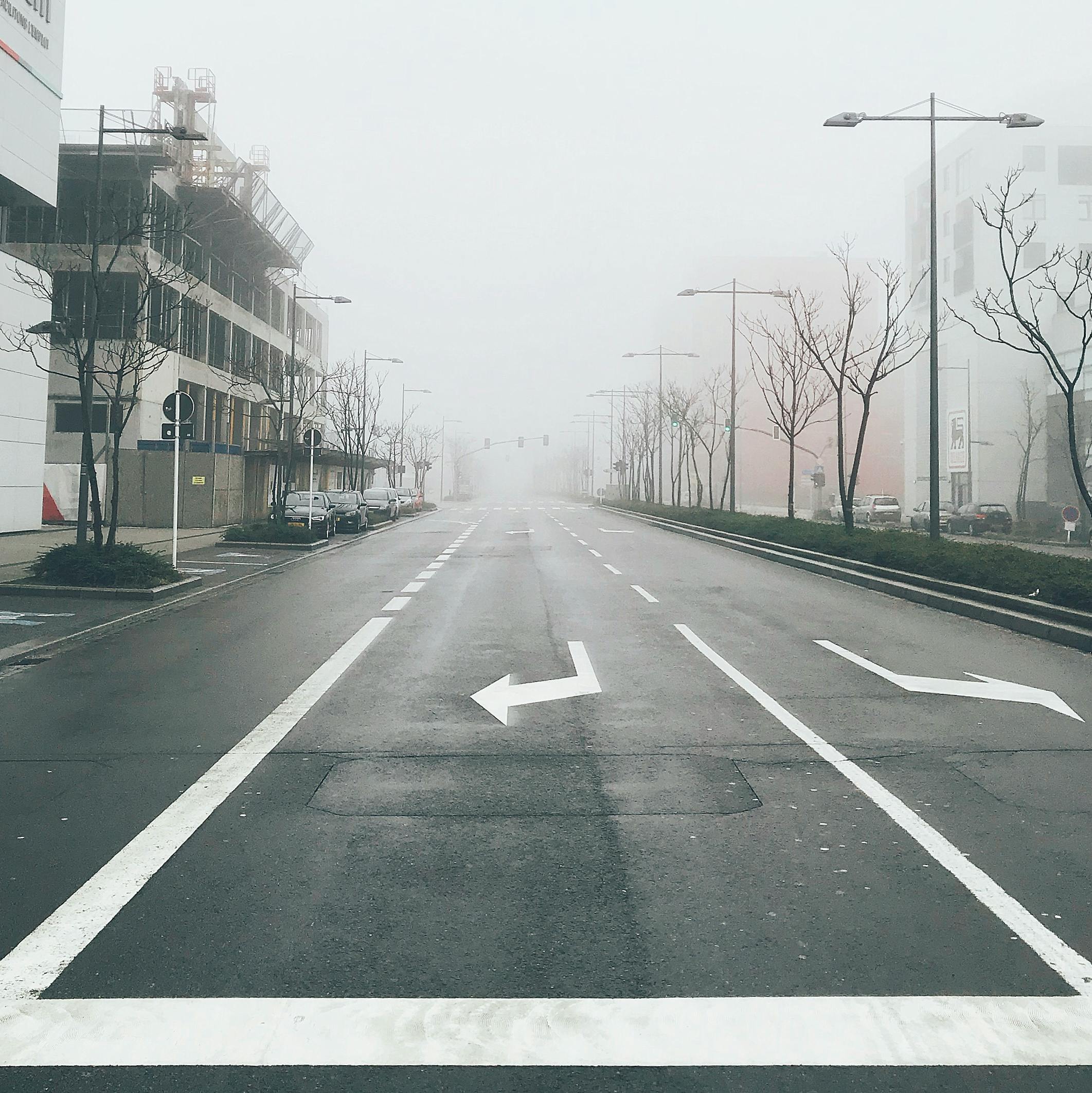 landscape photography of road