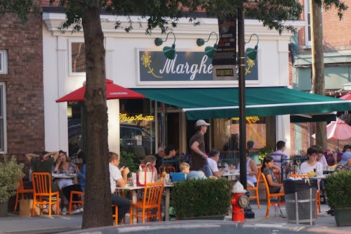 Free stock photo of street restourant