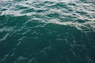 晴朗的日子里，宁静的海浪轻轻流淌，展现了大海的美丽