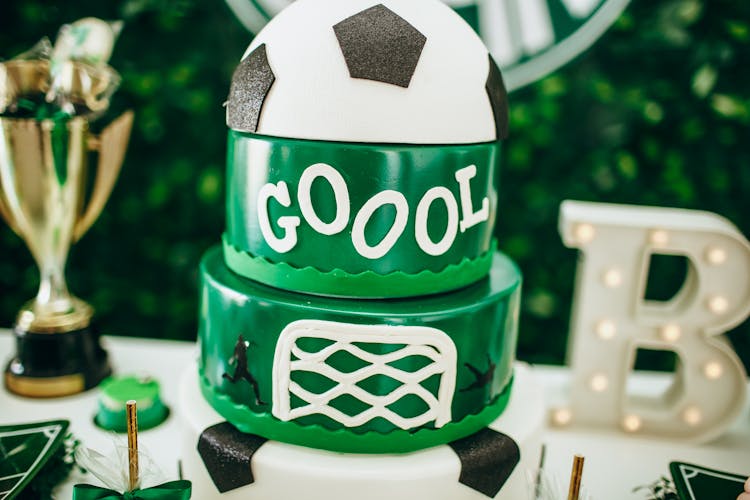 Football Themed Layer Cake 