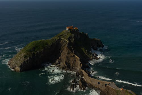 Aerial Photography of San Juan De Gaztelugatxe in Spain