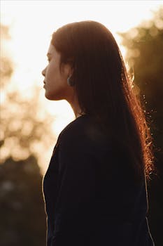 Side View Photo of a Woman