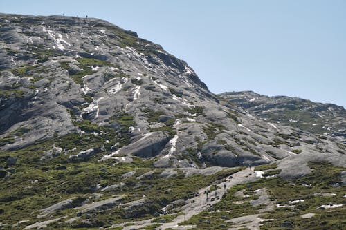 Rock Mountains against Blue Sky