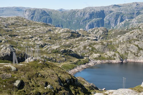 Hills and Rocks around Lake