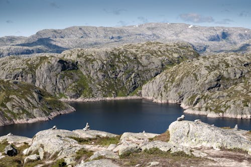 dağ, fiyort, göl içeren Ücretsiz stok fotoğraf