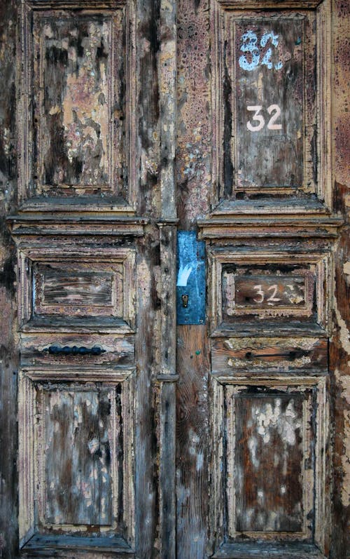 Free stock photo of 32, old door