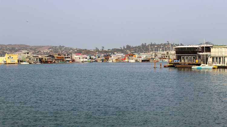 Small Houses On Sea Shore