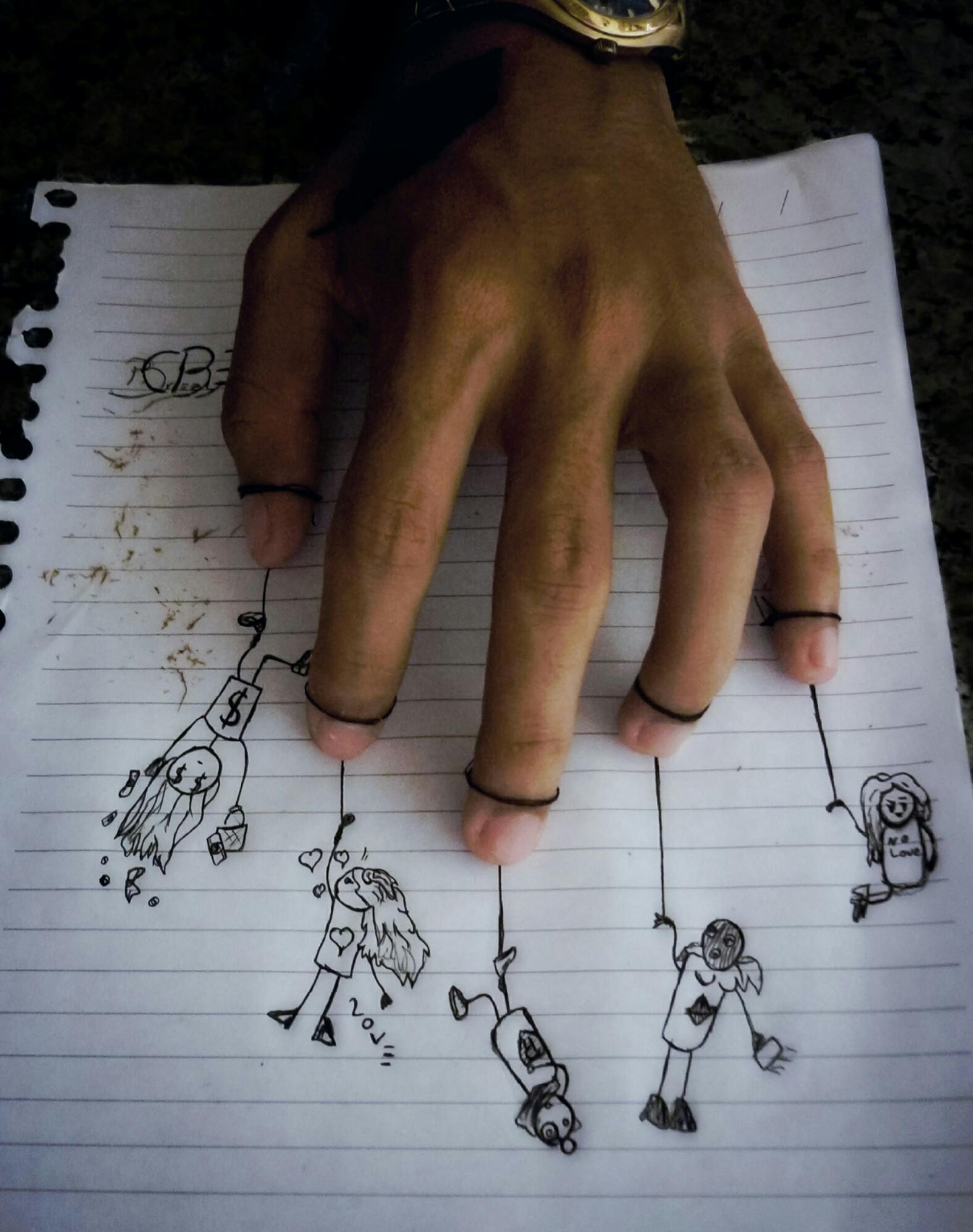 free stock photo of drawings girl hands