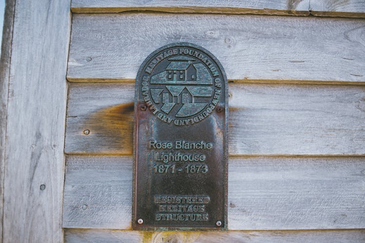 Close-up Of Rose Blanche Historical Marker 