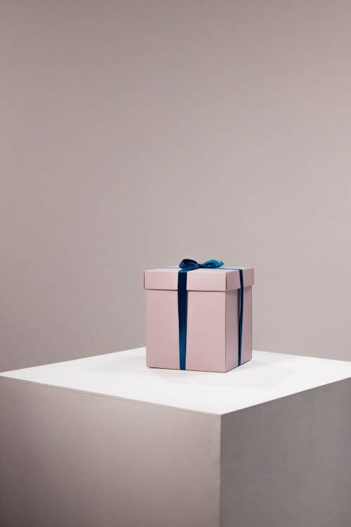 Free A Gift Box on a White Surface Stock Photo