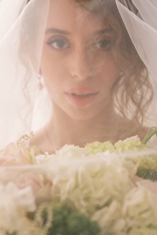 Elegant Bride in Veil 