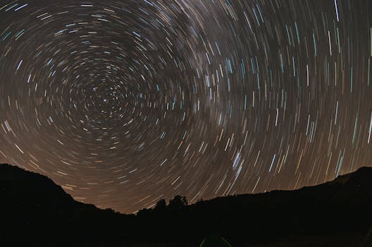 Dazzling star trails create a mesmerizing swirl over the night sky in Sochi, Russia.