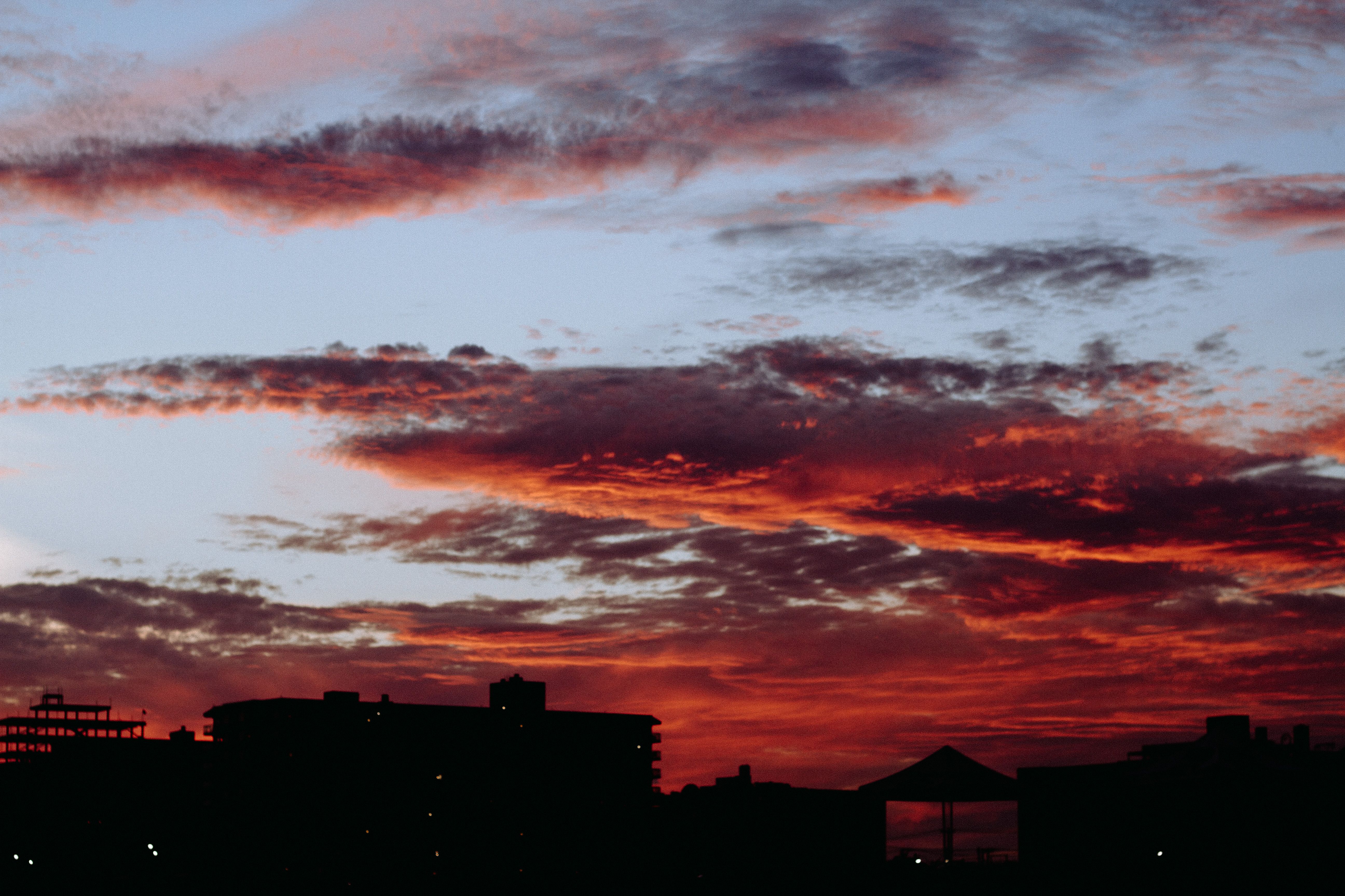 Silhouette of Buildings during Sunset · Free Stock Photo