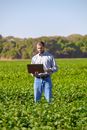 Man in White Dress Shirt and Blue Denim Jeans Standing on Green Grass Field
