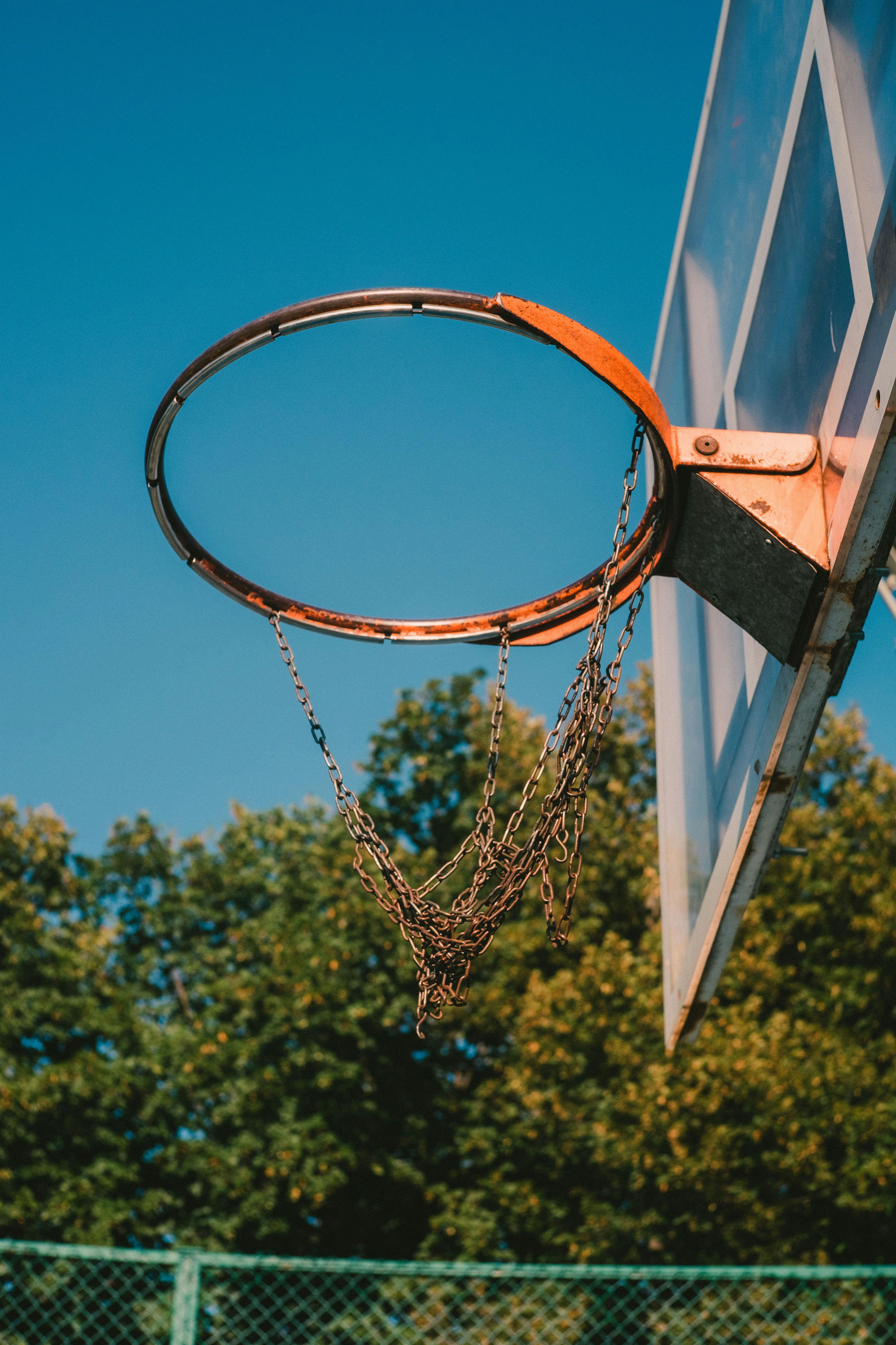A Basketball Hoop Made with Chains · Free Stock Photo