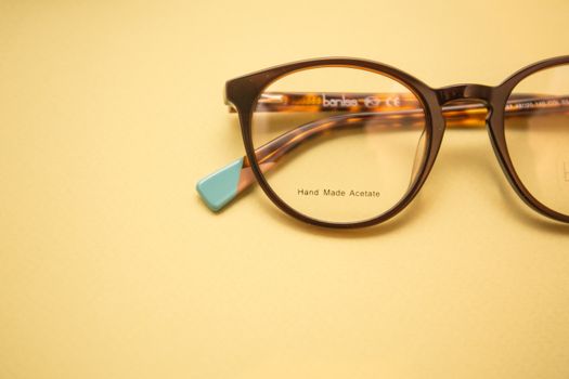 Close-Up Shot of Brown Eyeglasses 