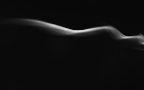 Free Elegant abstract smoke pattern on a black background. Stock Photo