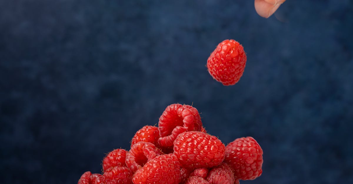 Person Hand Throwing Raspberries into Cup · Free Stock Photo
