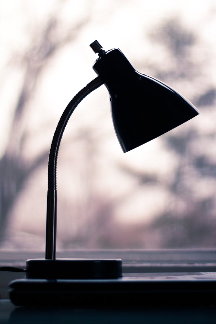 Silhouette Of Black Desk Lamp