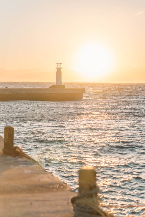 Základová fotografie zdarma na téma horizont, maják, moře