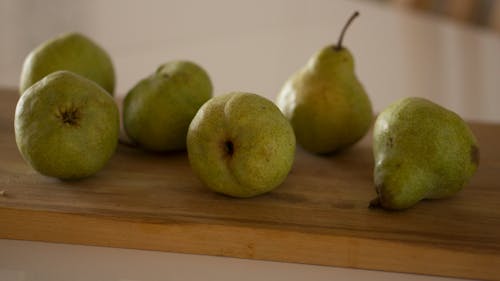 Free stock photo of food, pears, wooden board