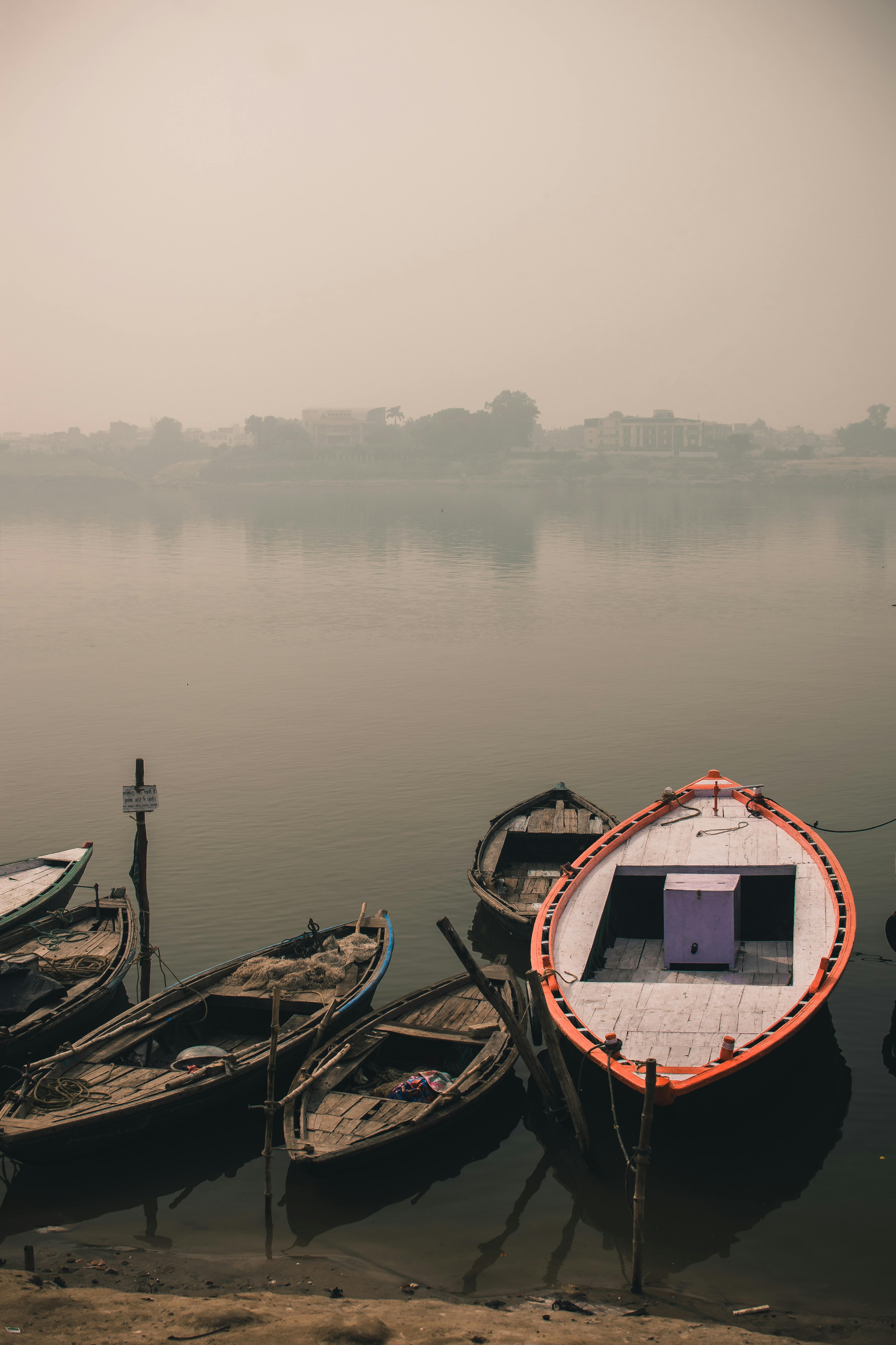 Sunrise boats on Ganges