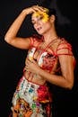 Woman wearing a Fashionable Dress