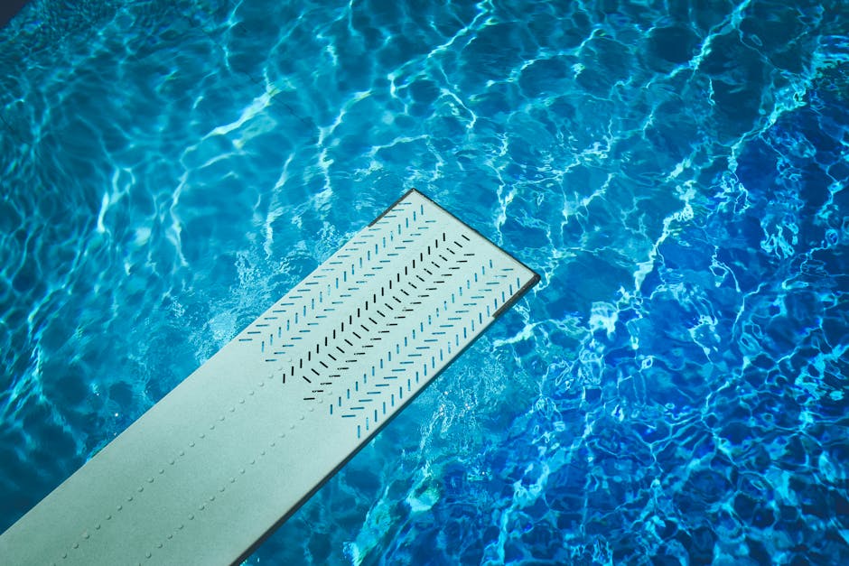 White and Black Diving Board