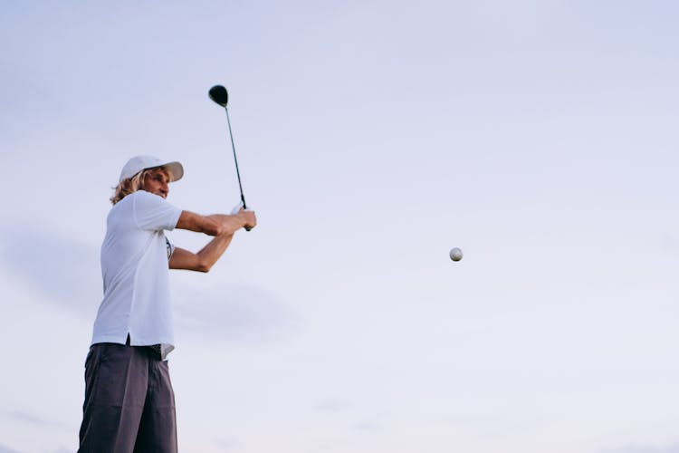 A Man Playing Golf