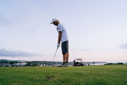 
A Man Playing Golf