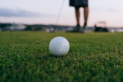 Foto d'estoc gratuïta de pilota de golf, primer pla, rodó