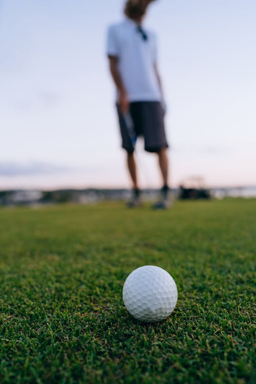 Free Golf Ball in Tilt-Shift Lens  Stock Photo